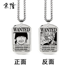 One Piece Inspired Necklace Pendant with Keychain