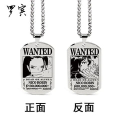 One Piece Inspired Necklace Pendant with Keychain