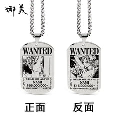 One Piece Inspired Necklace Pendant with Keychain