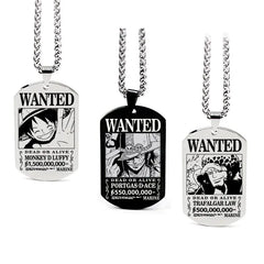 One Piece Inspired Necklace Pendant with Keychain
