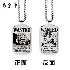 One Piece Inspired Necklace Pendant with Keychain