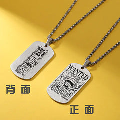 One Piece Inspired Necklace Pendant with Keychain