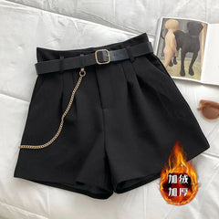 High-Waisted A-Line Wide-Leg Shorts for Women 2024