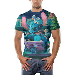 Men's Printed Hip-Hop Street Polyester T-Shirt