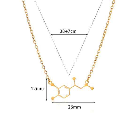 Gold-Plated 18K Hexagonal Geometric Necklace (Single Item)