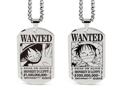 One Piece Inspired Necklace Pendant with Keychain